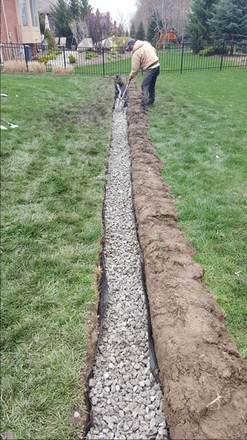 French Drain Coarse Washed Rock
