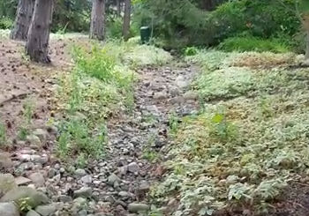 French Drain Prevents Dry Creek Bed Failure