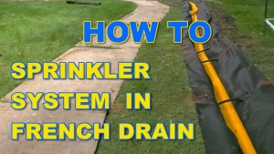 Sprinkler System in French Drain