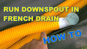 How to Run Downspout in French Drain