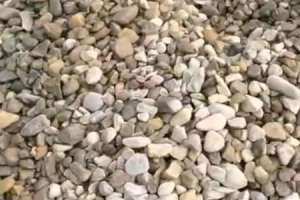 Pea Stone in French Drain Creates Less Void