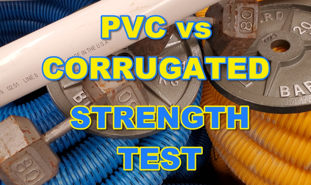 PVC Schedule 40 vs Corrugated Pipe Strength Test French Drain