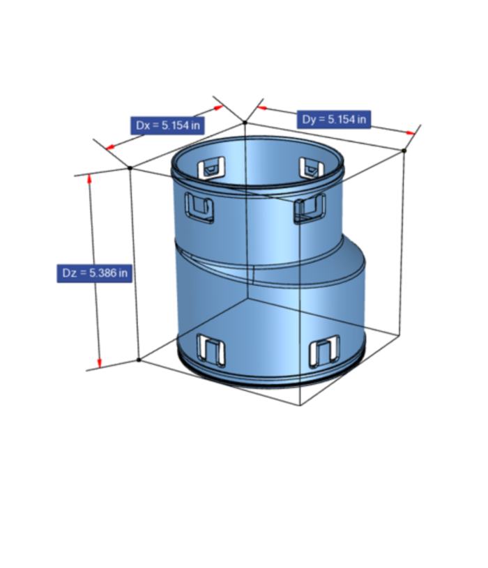 <span class="tr-grid">TORRENTIAL RAIN™ </span>  3½ in. to 4 in. Reducer/Increaser </br><span class="ca-dim"> Connects 3½ in. to 4 in. Corrugated</span> - Image 2