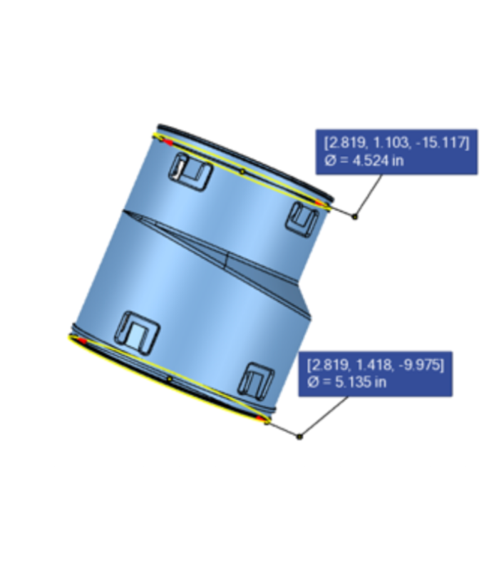 <span class="tr-grid">TORRENTIAL RAIN™ </span>  3½ in. to 4 in. Reducer/Increaser </br><span class="ca-dim"> Connects 3½ in. to 4 in. Corrugated</span> - Image 4