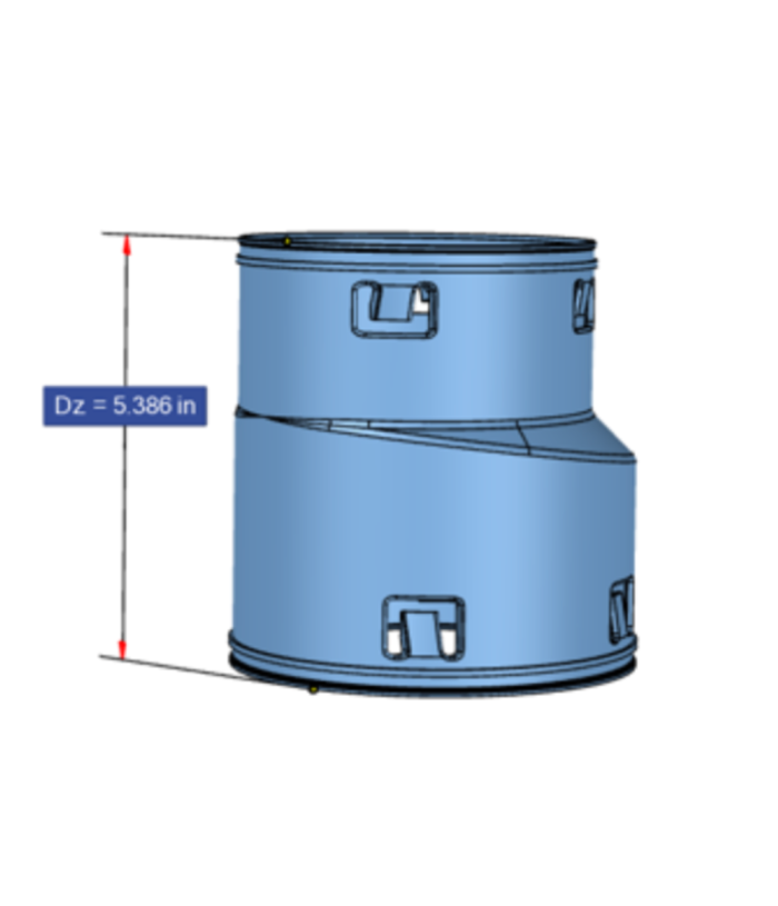 <span class="tr-grid">TORRENTIAL RAIN™ </span>  3½ in. to 4 in. Reducer/Increaser </br><span class="ca-dim"> Connects 3½ in. to 4 in. Corrugated</span> - Image 3
