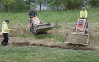 Have the right equipment to install a French drain in Michigan