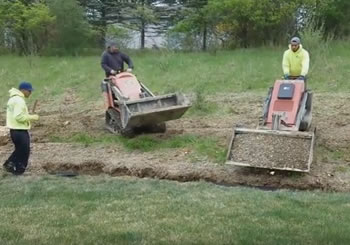 Have the right equipment to install a French drain in Michigan
