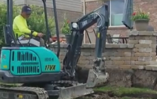 Macomb Township French Drain - Elevated Patio