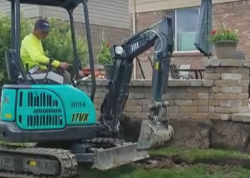 Macomb Township French Drain - Elevated Patio