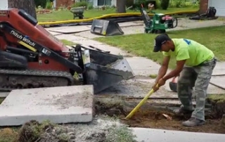 French Drain Oakland County - Sidewalk & Tree