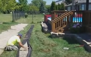 Macomb Twp, MI French Drain Installation
