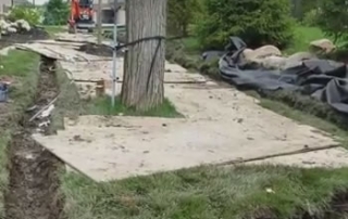 Elevated Landscape Bed - French Drain - Oakland Twp., MI