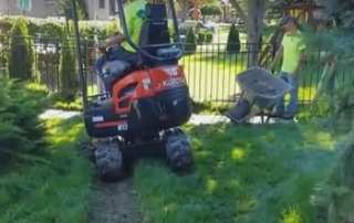 French Drain to Accommodate Landscape Design - Macomb Twp., MI