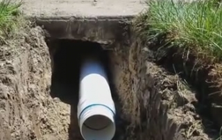 French Drain Install Under Sidewalk - Macomb Twp, MI