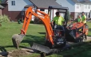 French Drain Install With Excavator - Washington Twp.., MI