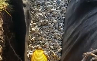 How Much Coarse Stone for a French Drain?