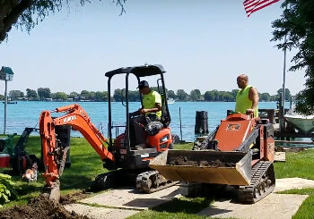 French Drain Install Near Lake, River and Waterways