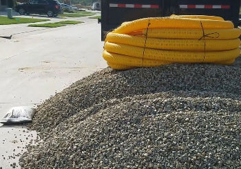 More Stone the better the French Drain