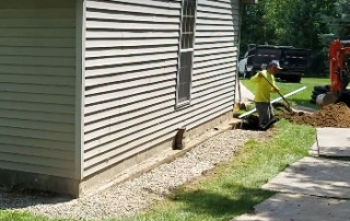 Open French Drain Moves Yard Water Fast