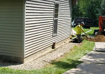 Open French Drain Moves Yard Water Fast