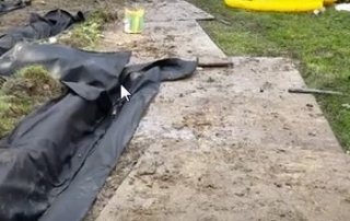 French Drain Winter Install in Rochester Hills, MI