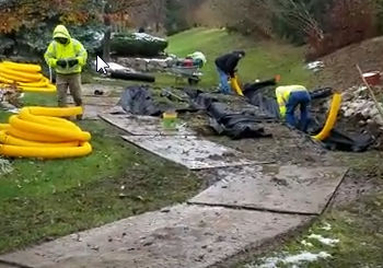 French Drains alleviate yard water problems