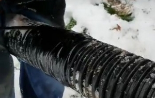 Use tile tape with corrugated pipe in Michigan
