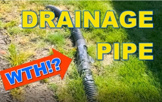 Yard drainage buried too shallow