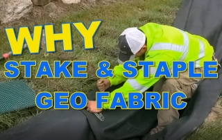 Stake and Staple Geo Fabric for French drain