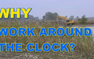Why we work around the clock on large pond digs