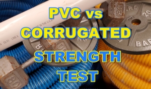 PVC Schedule 40 vs Corrugated Pipe - Strength Test