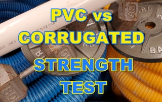 PVC Schedule 40 vs Corrugated Pipe - Strength Test