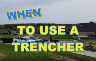 Trencher for a French Drain