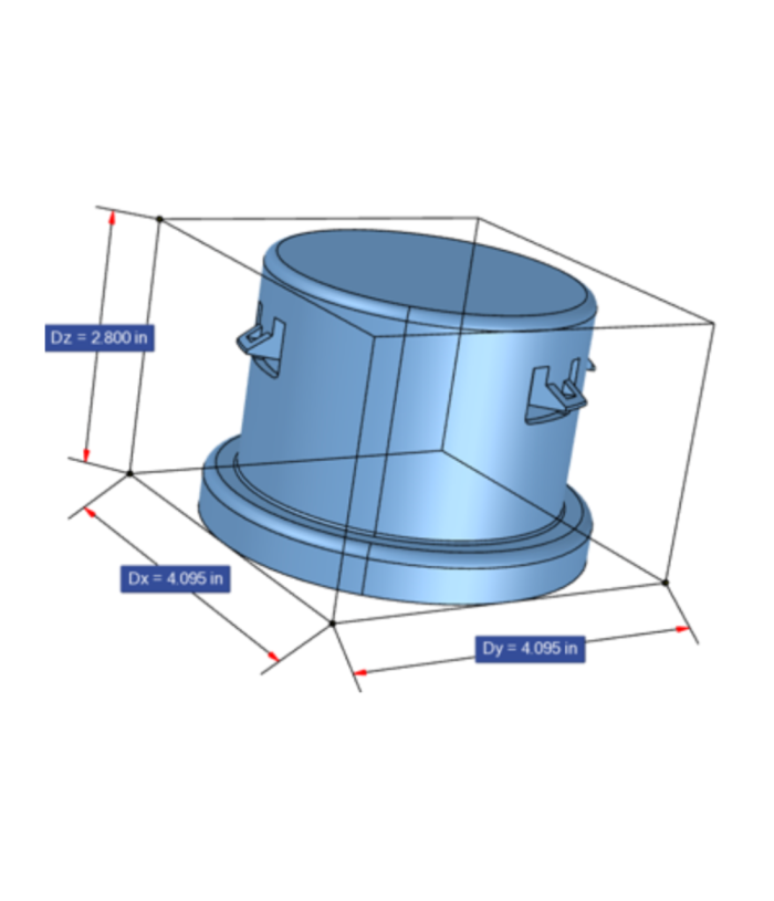 <span class="tr-grid">TORRENTIAL RAIN™ </span> 3½ in End Cap HDPE </br> <span class="ca-dim">Connects to 3½ in Corrugated </span> - Image 5