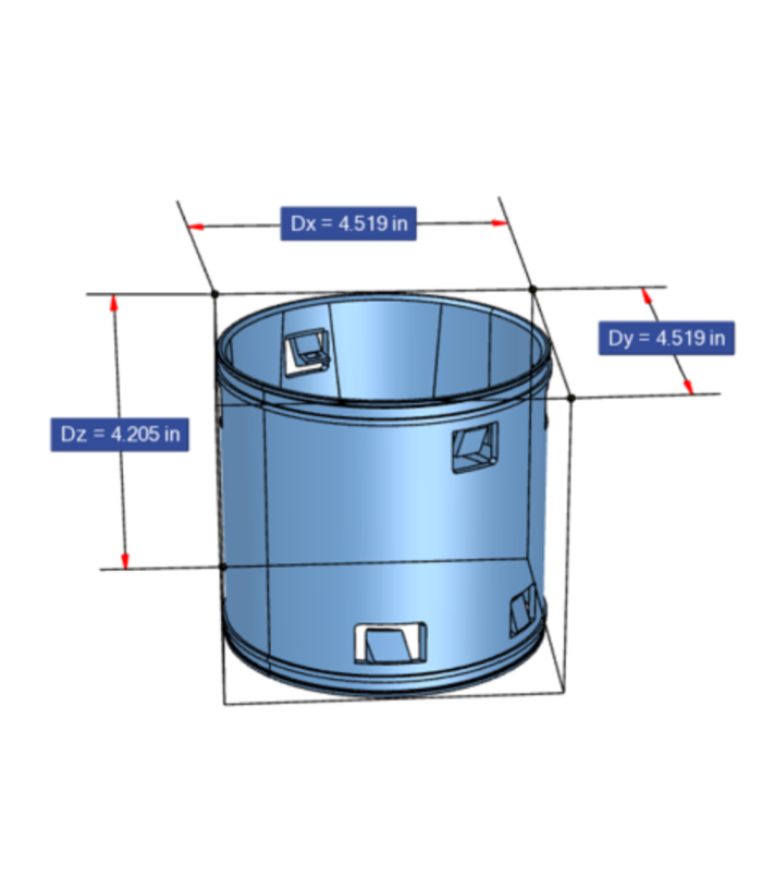<span class="tr-grid">TORRENTIAL RAIN™ </span> 3½ in External Snap Coupler HDPE </br> <span class="ca-dim">Connects to 3½ in Corrugated </span> - Image 3
