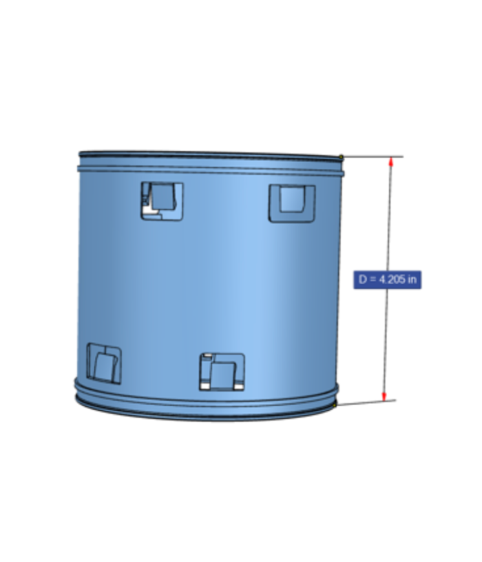 <span class="tr-grid">TORRENTIAL RAIN™ </span> 3½ in External Snap Coupler HDPE </br> <span class="ca-dim">Connects to 3½ in Corrugated </span> - Image 4