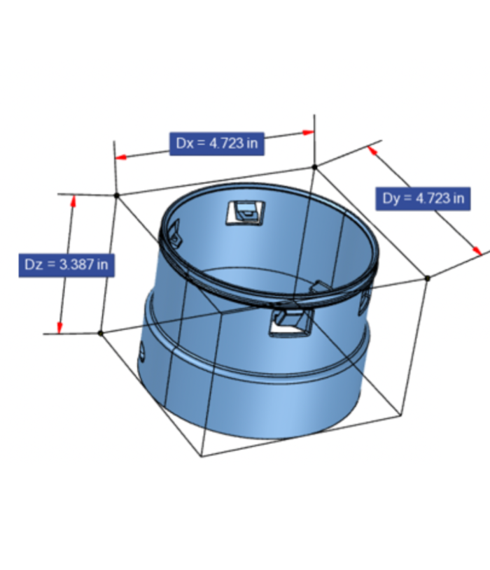 <span class="tr-grid">TORRENTIAL RAIN™ </span> 3½ in. Corrugated to 4 in. PVC Female Coupler</br> <span class="ca-dim">Connects 4 in. PVC to 3½ in. Corrugated </span> - Image 3