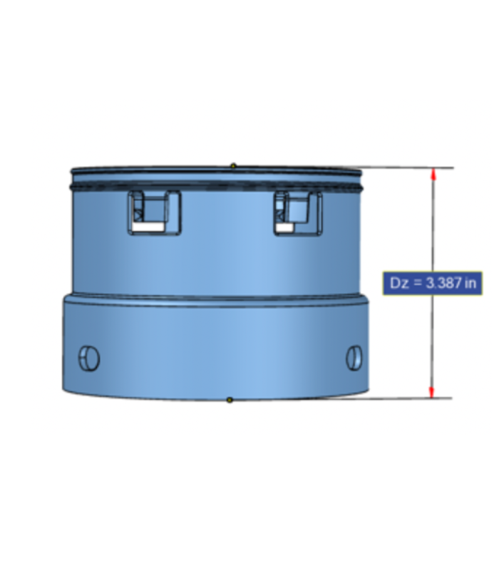 <span class="tr-grid">TORRENTIAL RAIN™ </span> 3½ in. Corrugated to 4 in. PVC Female Coupler</br> <span class="ca-dim">Connects 4 in. PVC to 3½ in. Corrugated </span> - Image 4