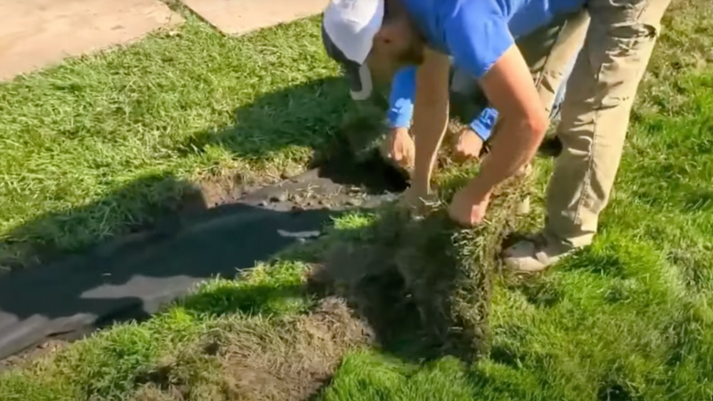 Cover Your French Drain with the Sod You Saved Earlier