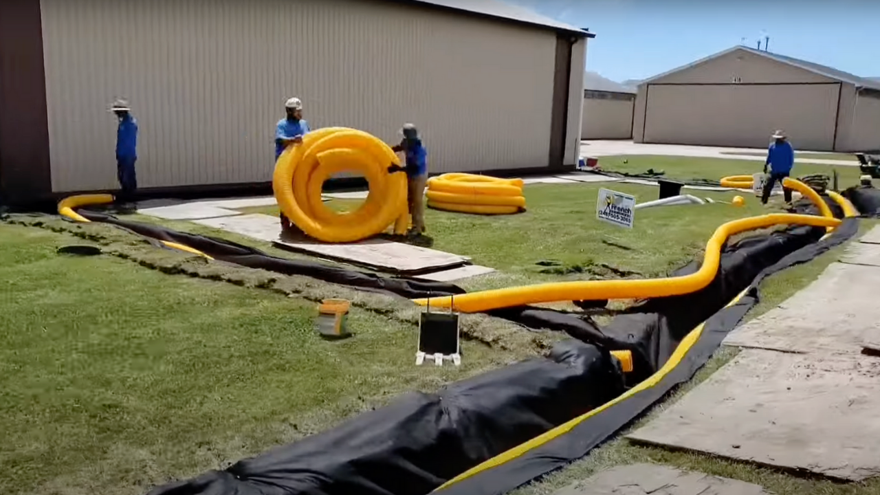 Airport Drainage System Installation: Sump System and Roof Runoff