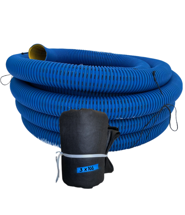 <span class="tr-grid">TORRENTIAL RAIN™ </span> 4 in. High Octane<span style="font-size: 60%; vertical-align: super;">®</span> 8-Slot w/ 4 oz. Fabric</br> <span class="ca-dim"> 4 in x 100 ft perforated pipe, 3 ft x 100 ft fabric</span>