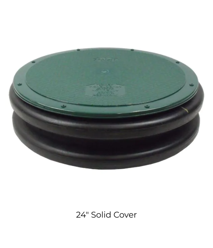 24 in. Super Heavy Duty Round Septic Distribution Box or Drain Basin  </br><span class="ca-dim";">Solid or Grated Cover</span> - Image 2