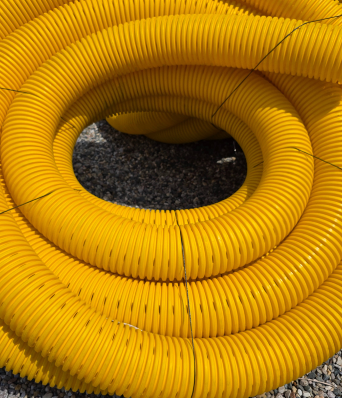 6 in. 4-Slot Premium Yellow Corrugated Drain Pipe </br><span class="ca-dim";">6 in. x 100 ft. perforated pipe</span></br><p class="ca-sale">73% OFF</p> <p class="ca-pickup";"> In Store Pick Up Only </p>