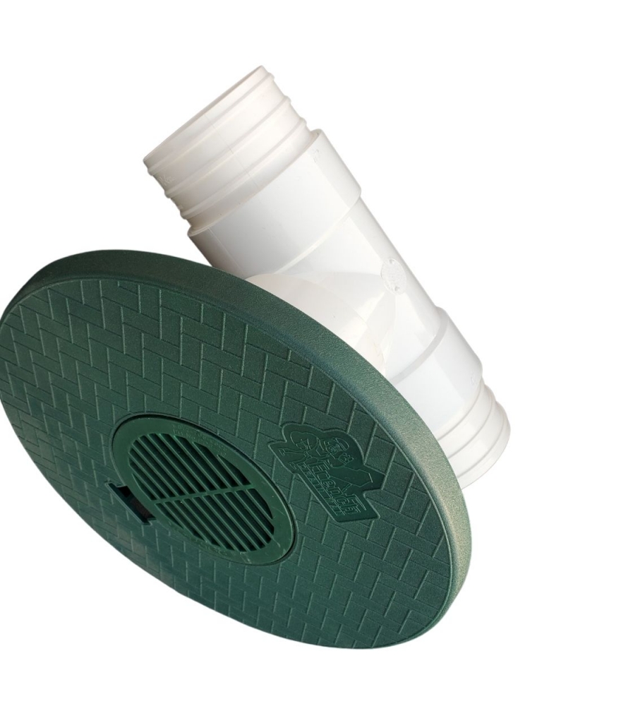 4 in. Corrugated Vent / Clean Out for Buried Underground Downspouts