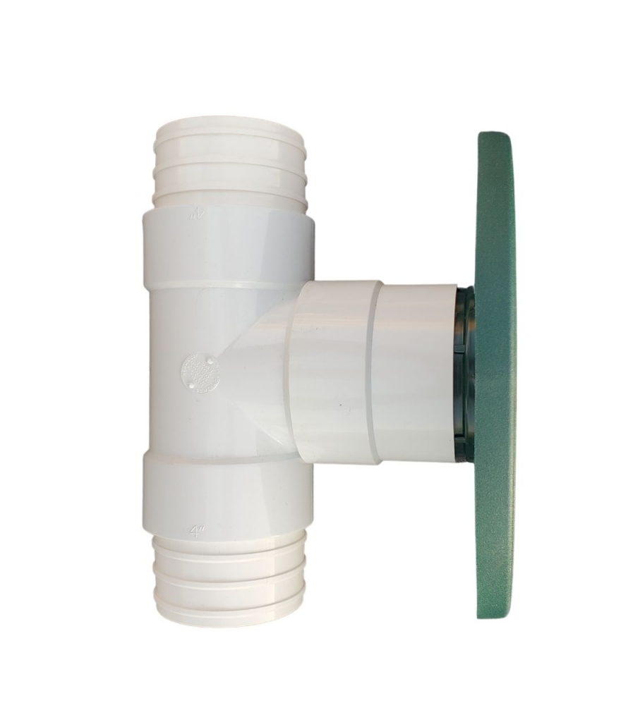 4 in. Corrugated Vent / Clean Out for Buried Underground Downspouts