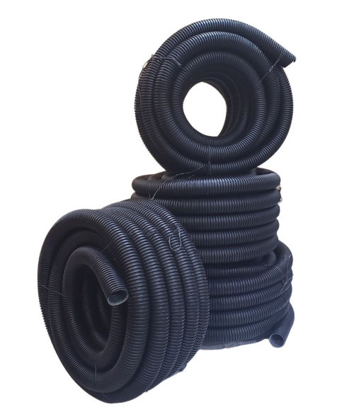 3 in. Solid Corrugated Pipe 4 100 ft. Coils FDM Blacked Out