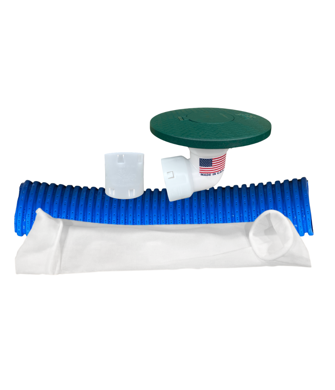 <span class="tr-grid">TORRENTIAL RAIN™ </span> Downspout Soakaway Kit for the North <span class="ca-dim"></br> Connects to 4 in Corrugated</span>