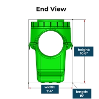<span class="tr-grid">TORRENTIAL RAIN™ </span> 4 in. Catch Basin (No Turf Restrictor Plate)</br> <span class="ca-dim">Connects to 4 in. SCH 40 PVC</span> - Image 2