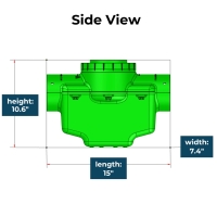 <span class="tr-grid">TORRENTIAL RAIN™ </span> 4 in. Catch Basin (No Turf Restrictor Plate)</br> <span class="ca-dim">Connects to 4 in. SCH 40 PVC</span> - Image 4