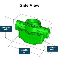 <span class="tr-grid">TORRENTIAL RAIN™ </span> 4 in. Catch Basin (No Turf Restrictor Plate)</br> <span class="ca-dim">Connects to 4 in. SCH 40 PVC</span> - Image 3